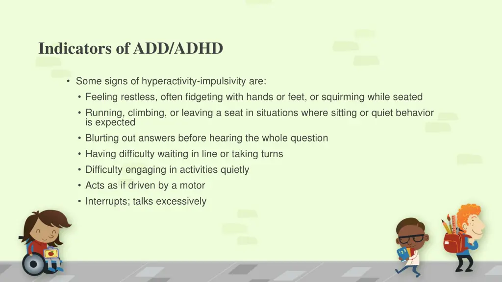 indicators of add adhd