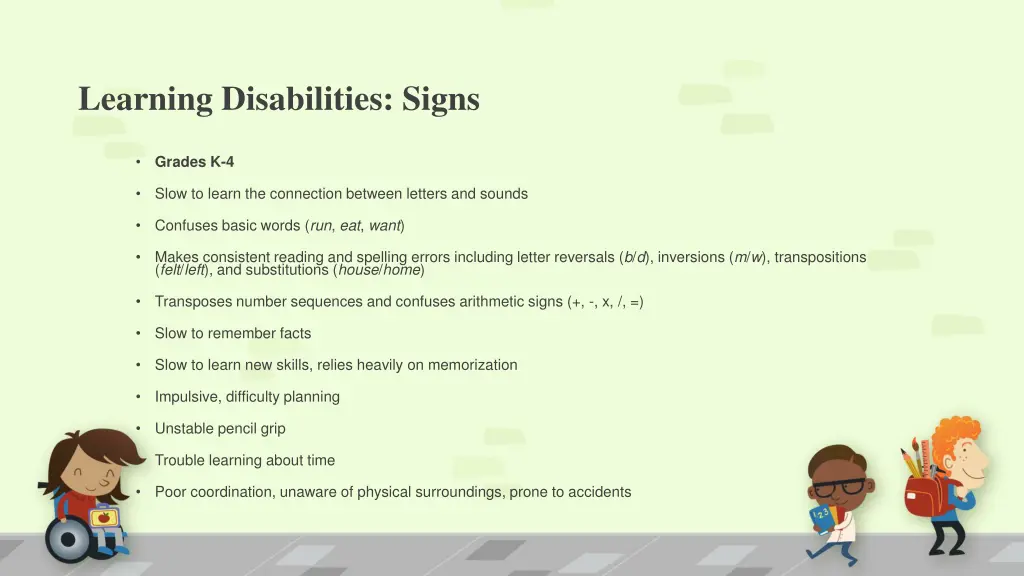 learning disabilities signs 1