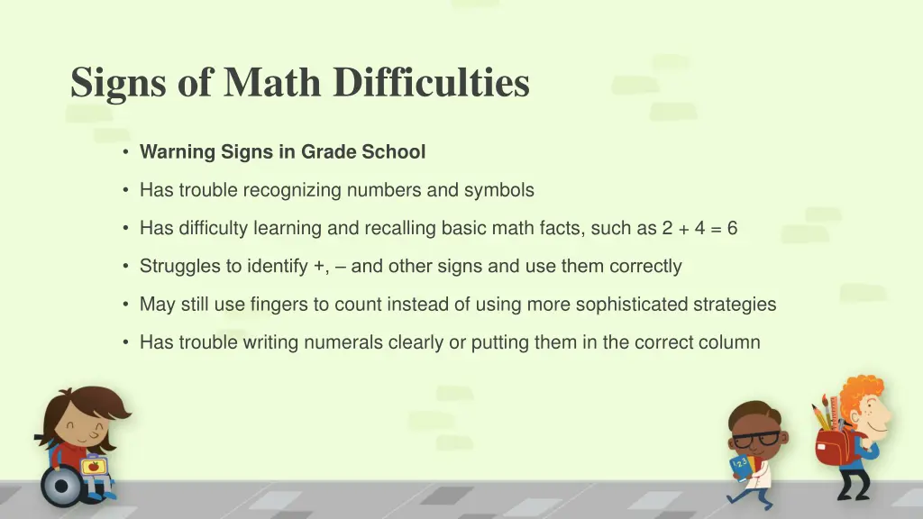 signs of math difficulties 1