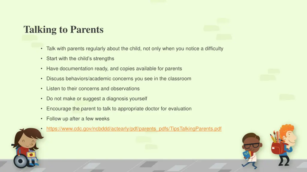 talking to parents
