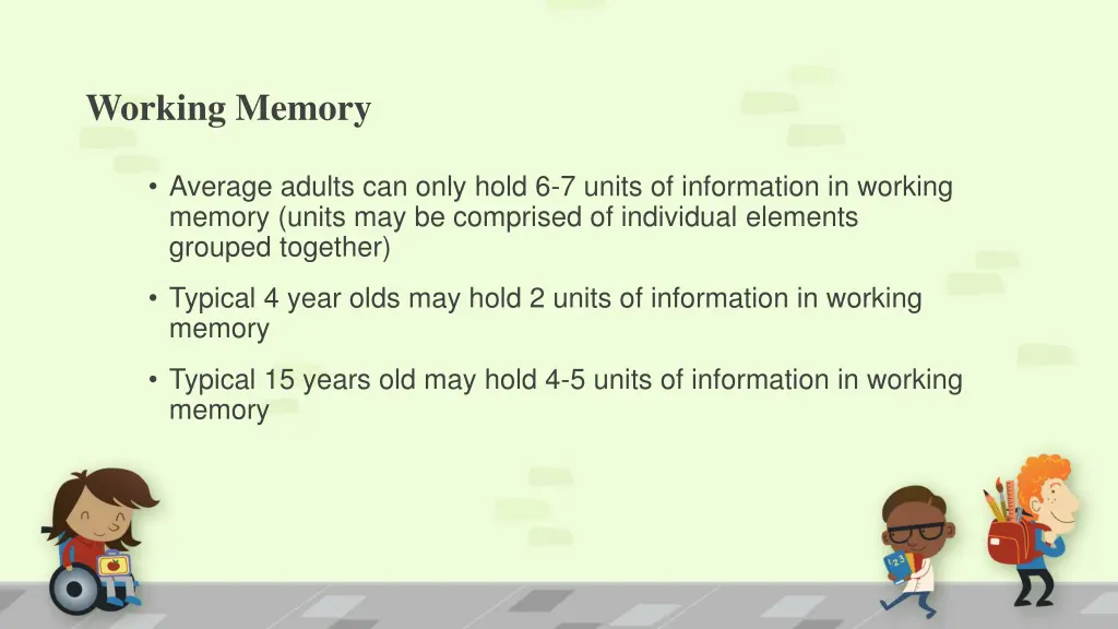 working memory 1