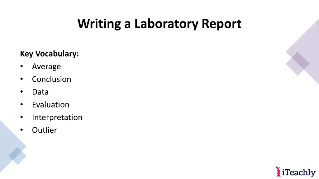 writing a laboratory report 1