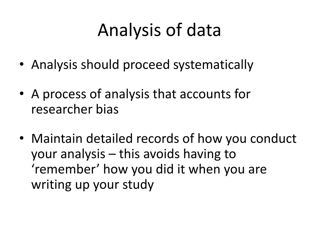 analysis of data 1