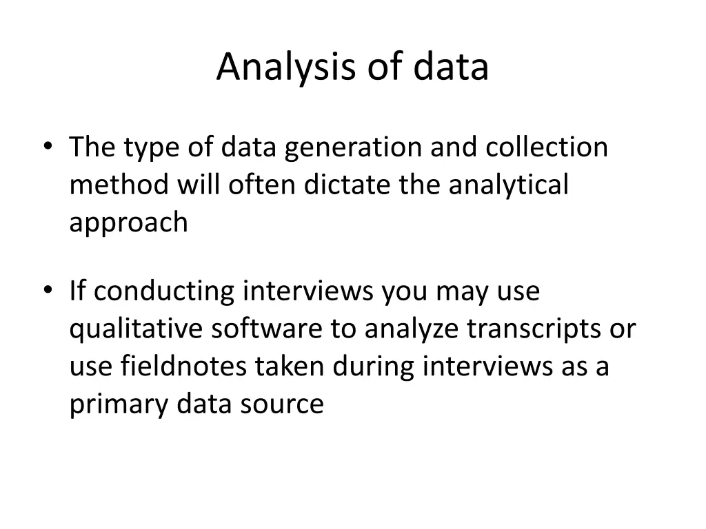 analysis of data