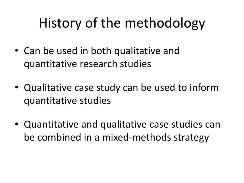 history of the methodology 3