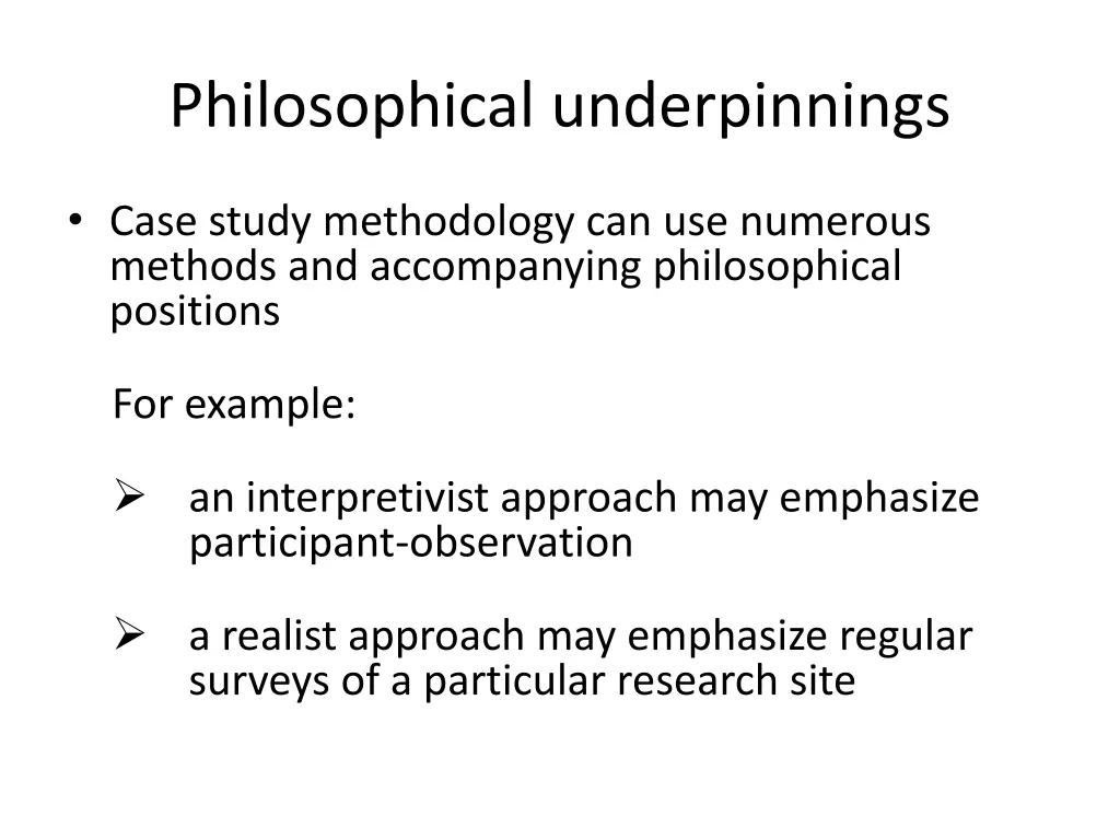 philosophical underpinnings
