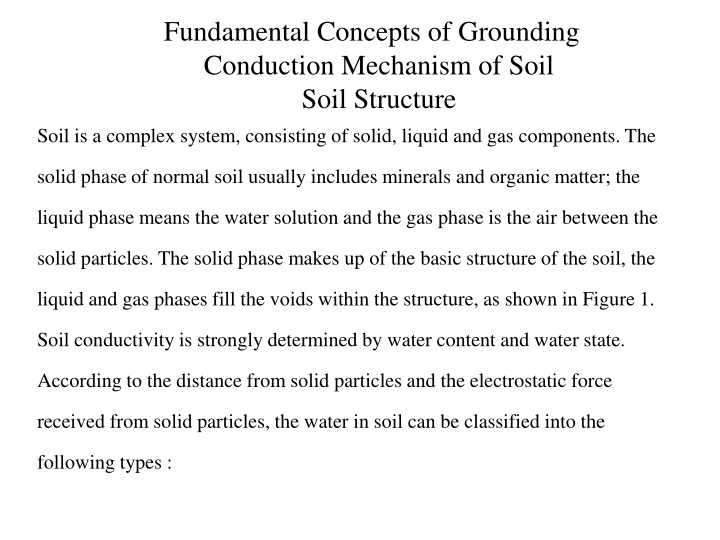 fundamental concepts of grounding conduction