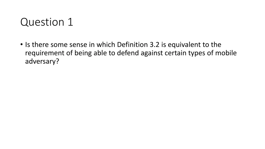 question 1