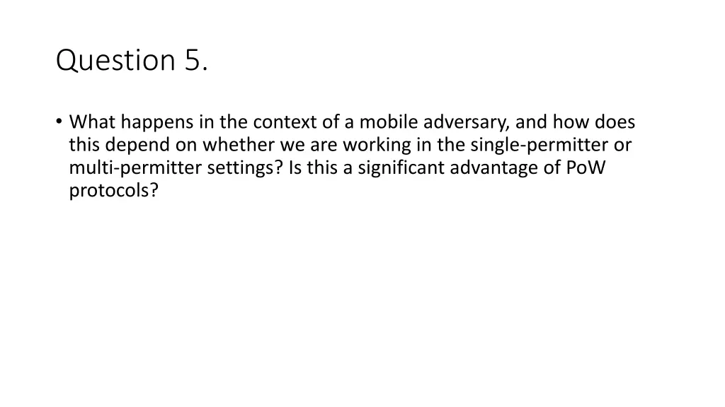 question 5