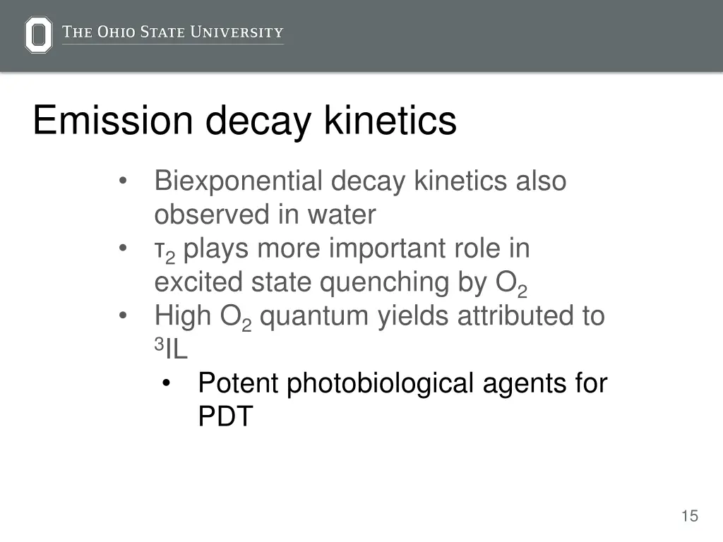 emission decay kinetics
