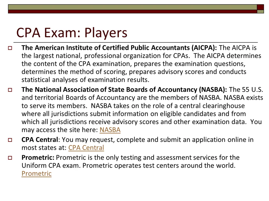 cpa exam players the american institute