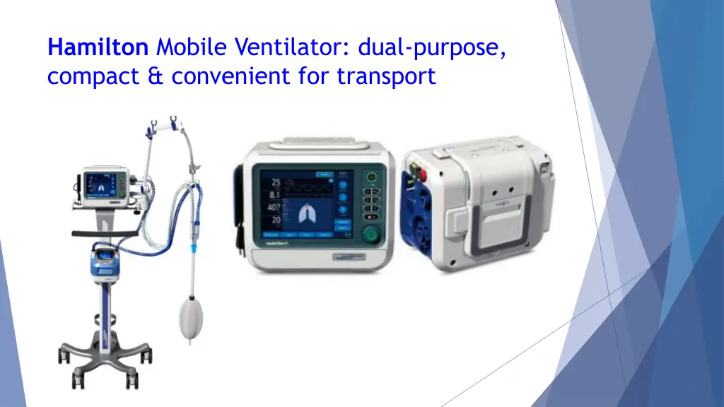 hamilton mobile ventilator dual purpose compact