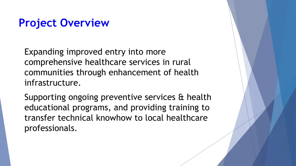 project overview