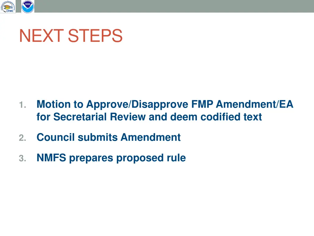next steps