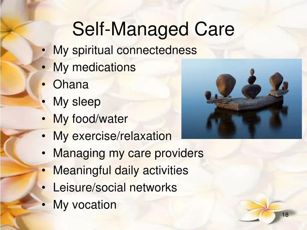 self managed care my spiritual connectedness