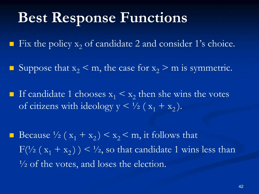 best response functions