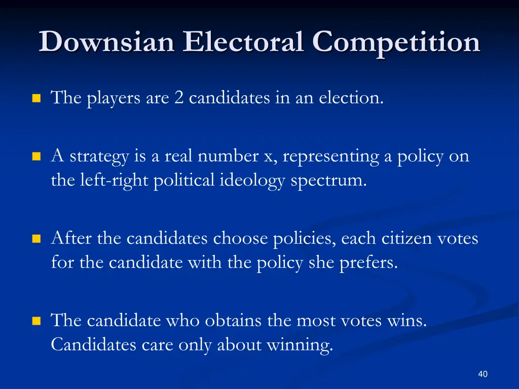 downsian electoral competition