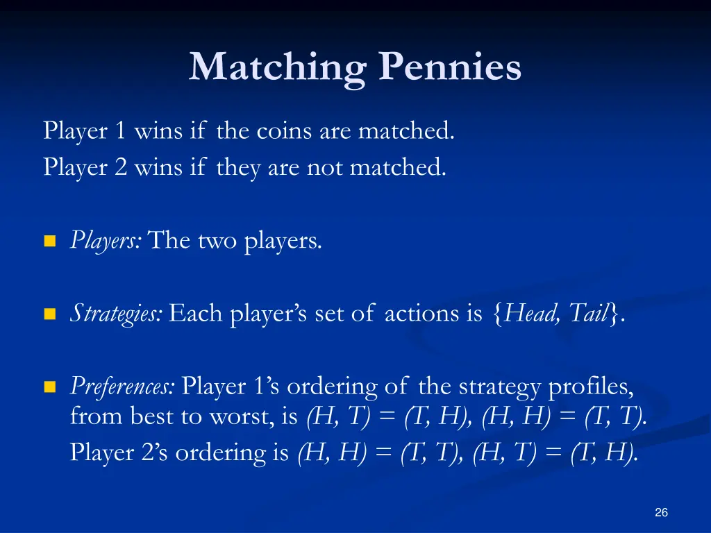 matching pennies