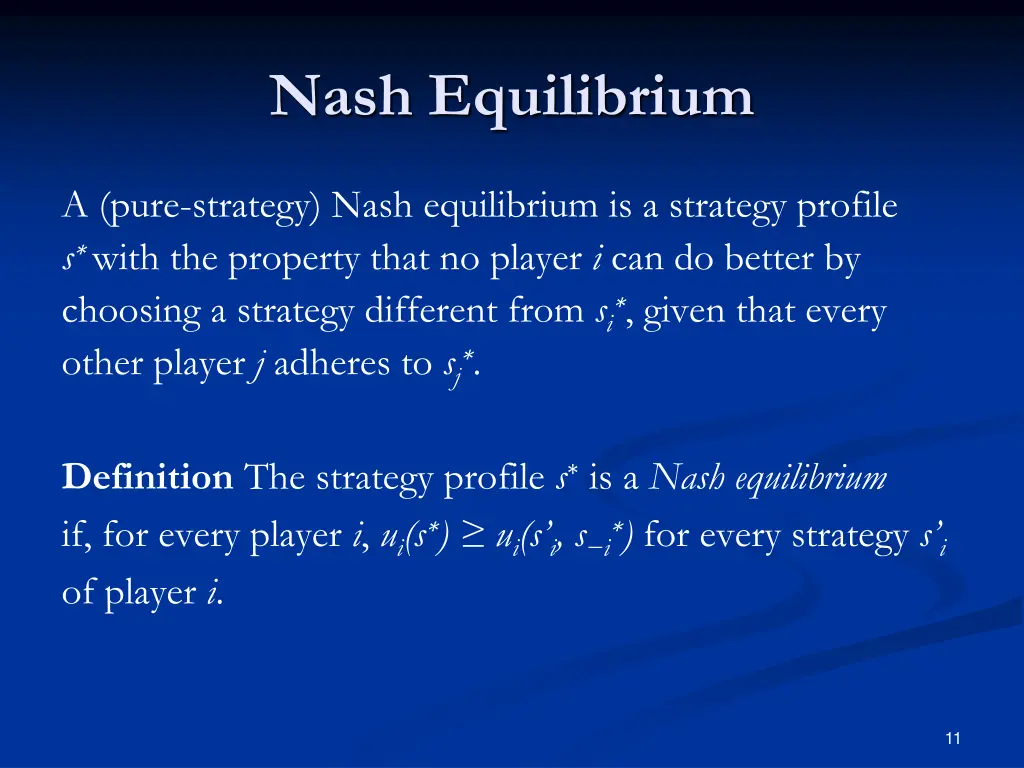 nash equilibrium