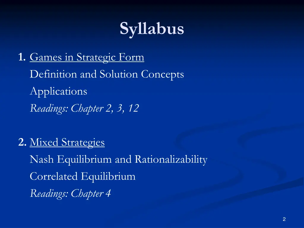 syllabus