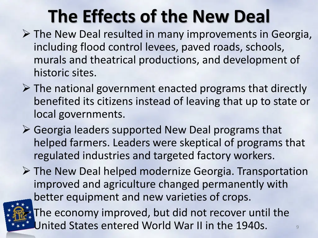 the effects of the new deal the new deal resulted