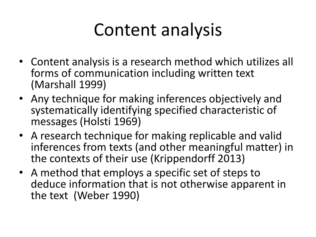 content analysis