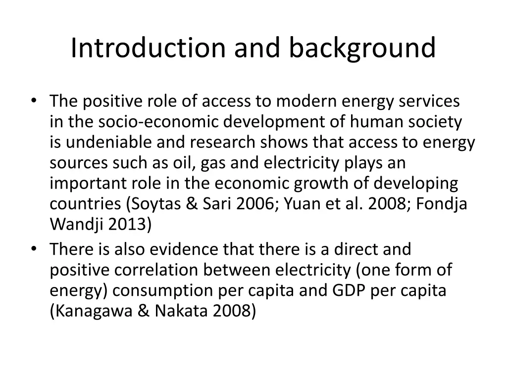 introduction and background