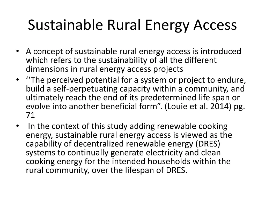sustainable rural energy access