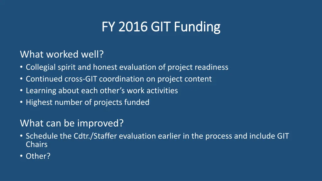 fy 2016 git funding fy 2016 git funding