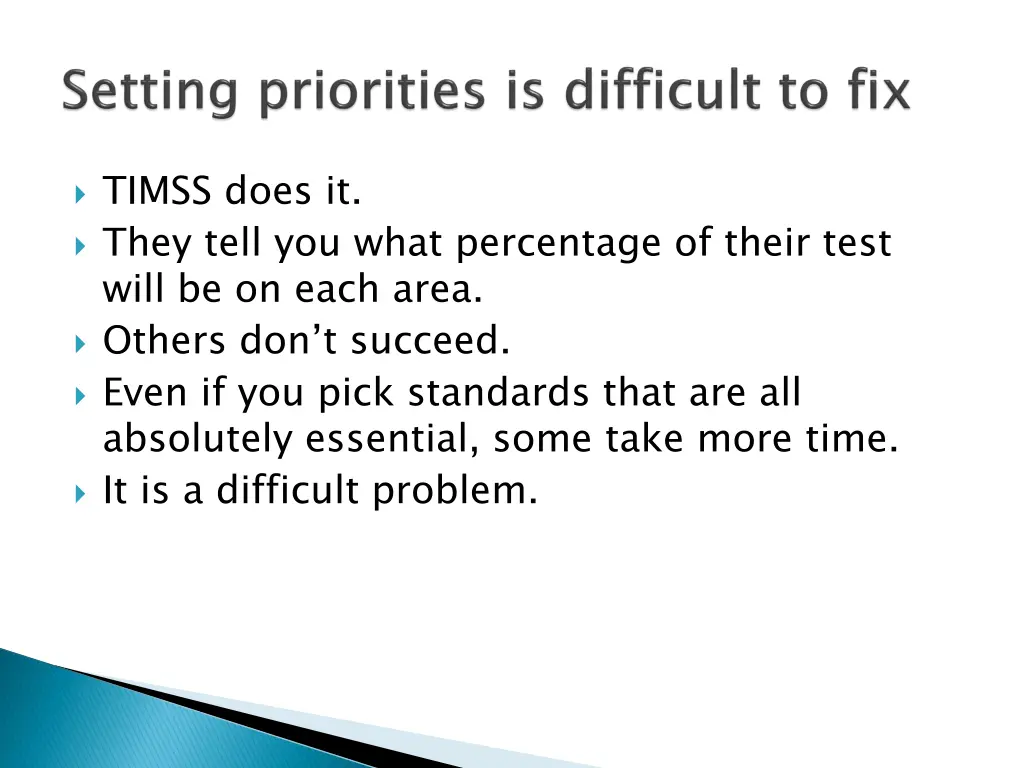 timss does it they tell you what percentage