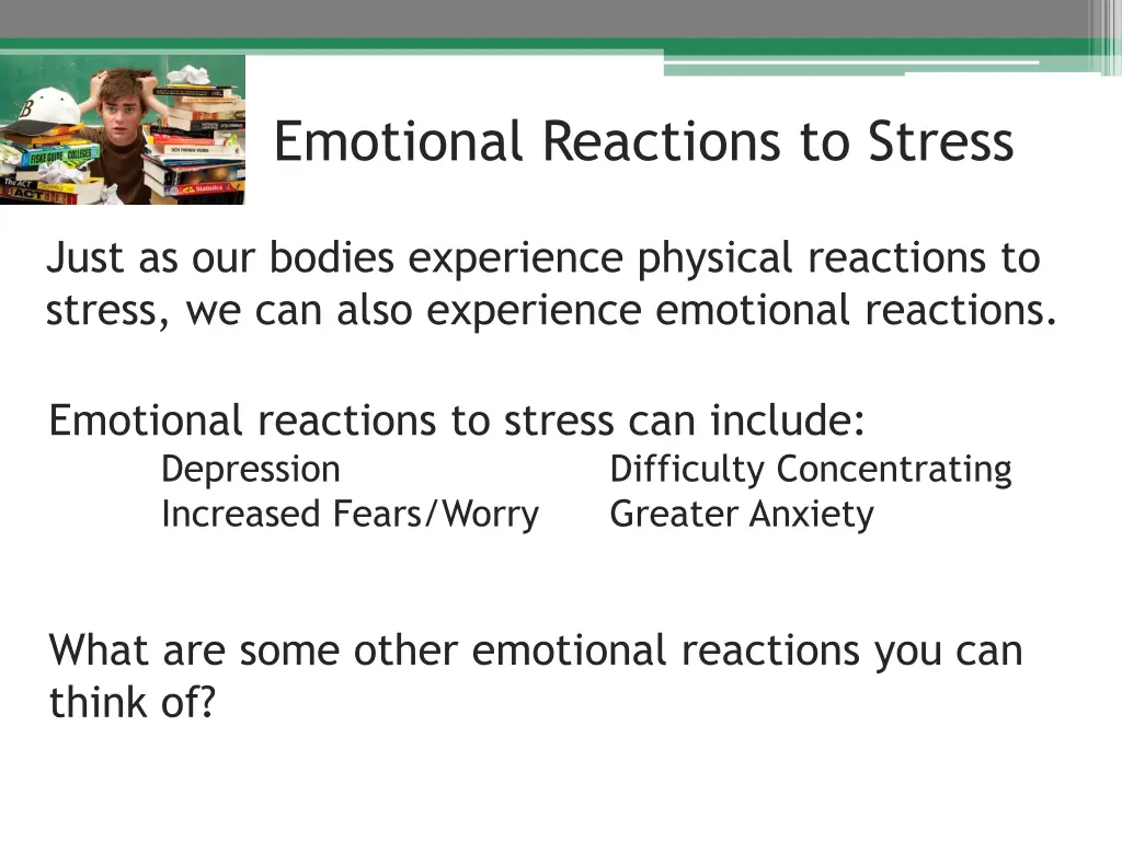 emotional reactions to stress