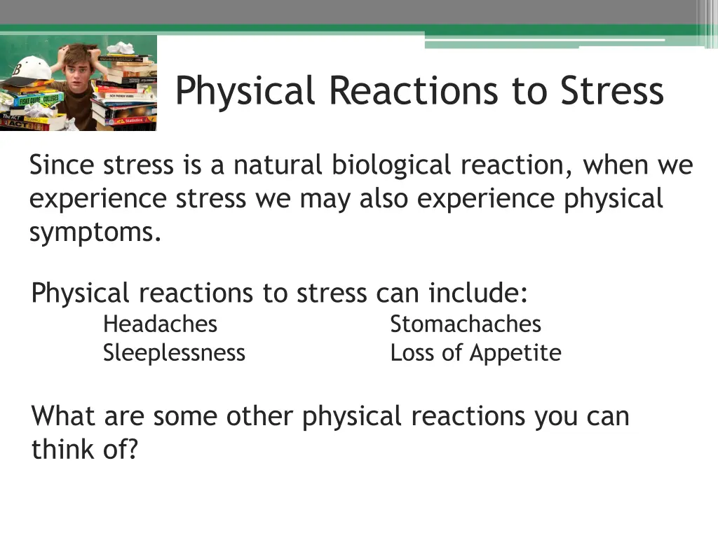 physical reactions to stress