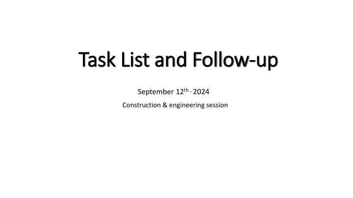 task list and follow task list and follow up