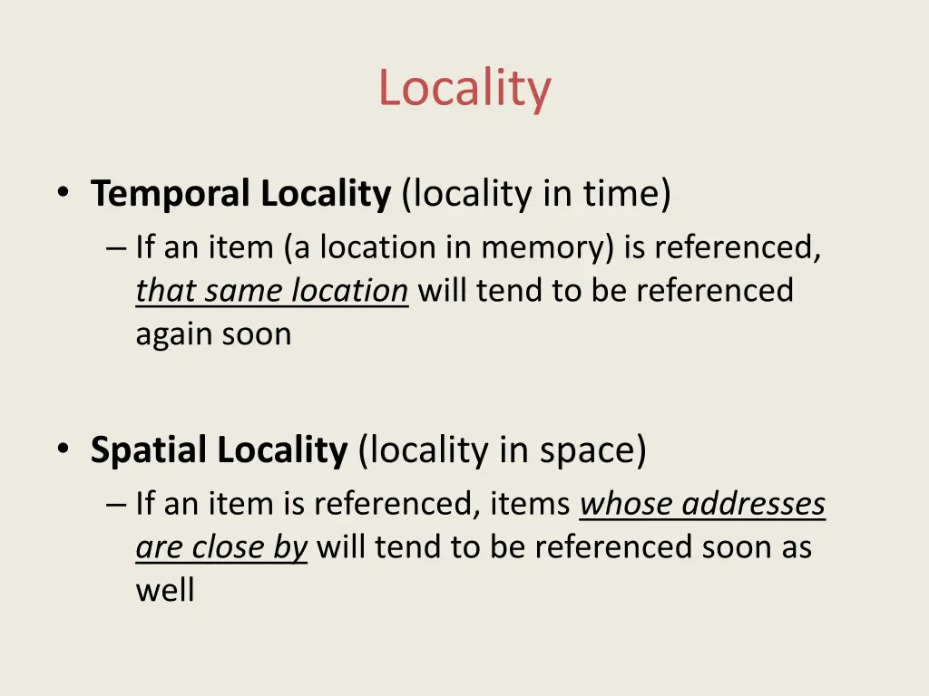 locality