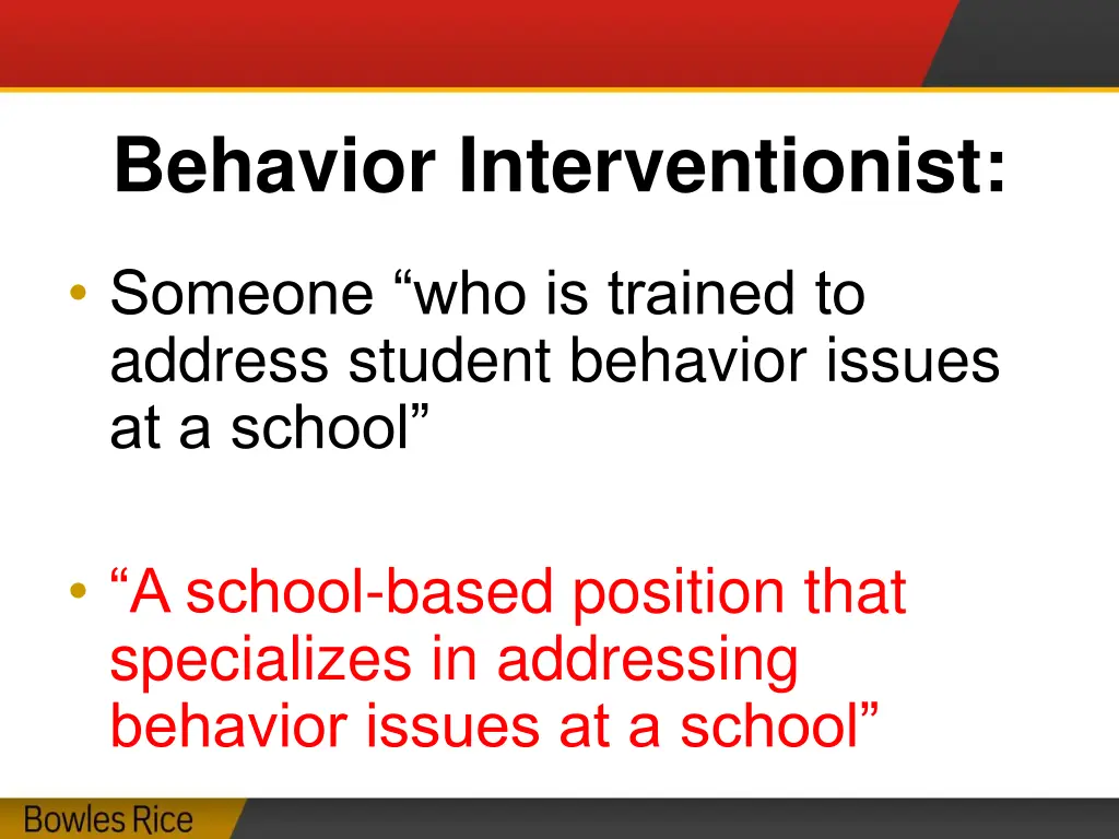 behavior interventionist