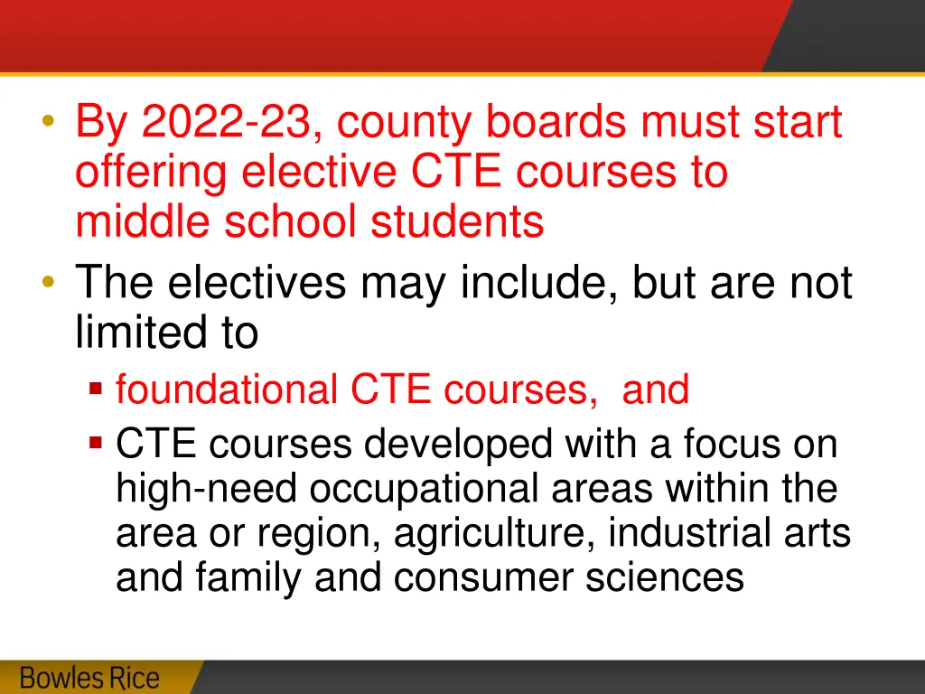 by 2022 23 county boards must start offering