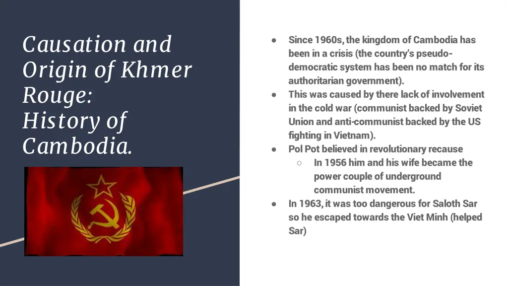 causation and origin of khmer rouge history