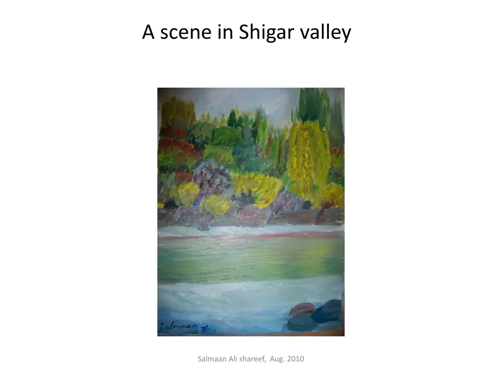 a scene in shigar valley