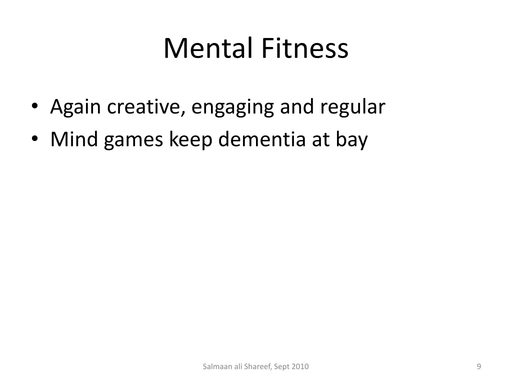 mental fitness