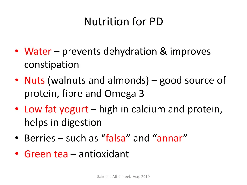 nutrition for pd 1