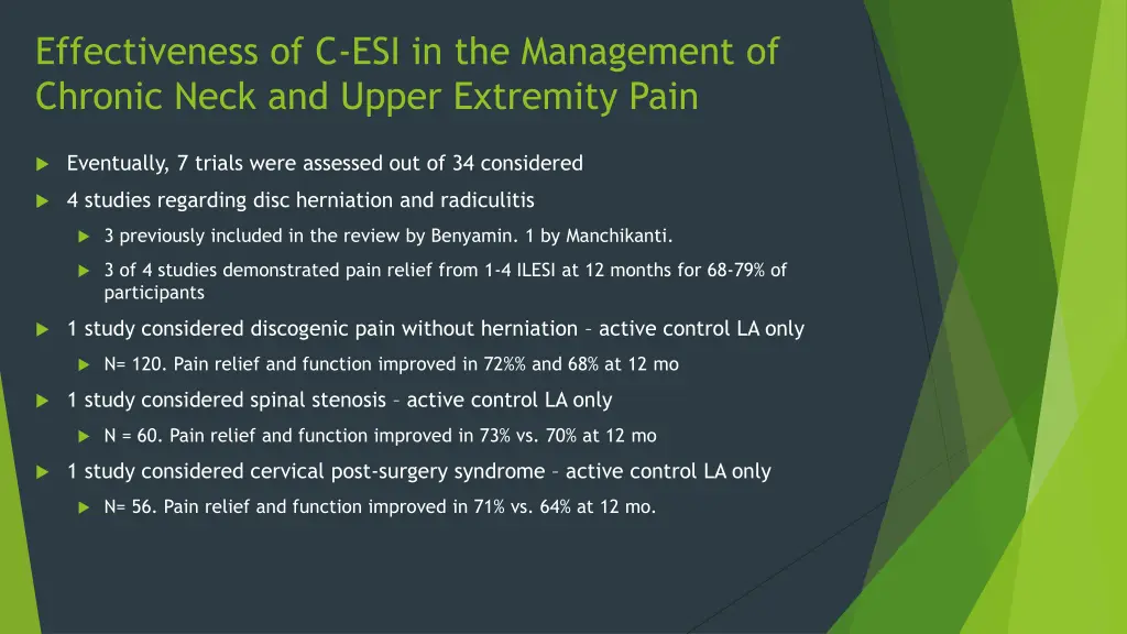 effectiveness of c esi in the management 2