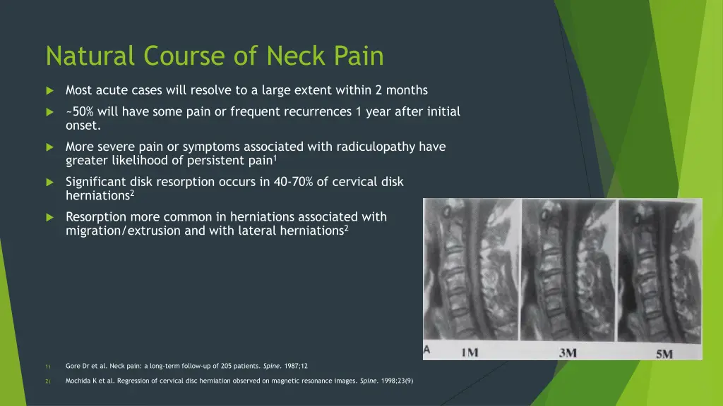 natural course of neck pain