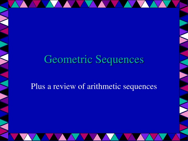 geometric sequences