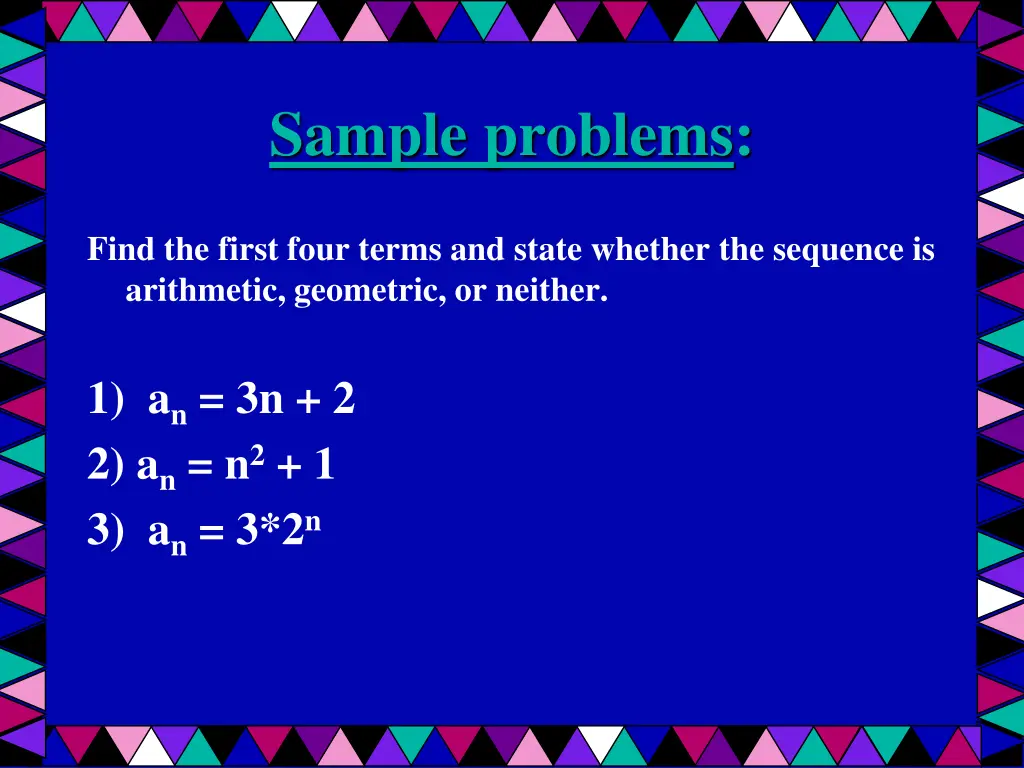 sample problems