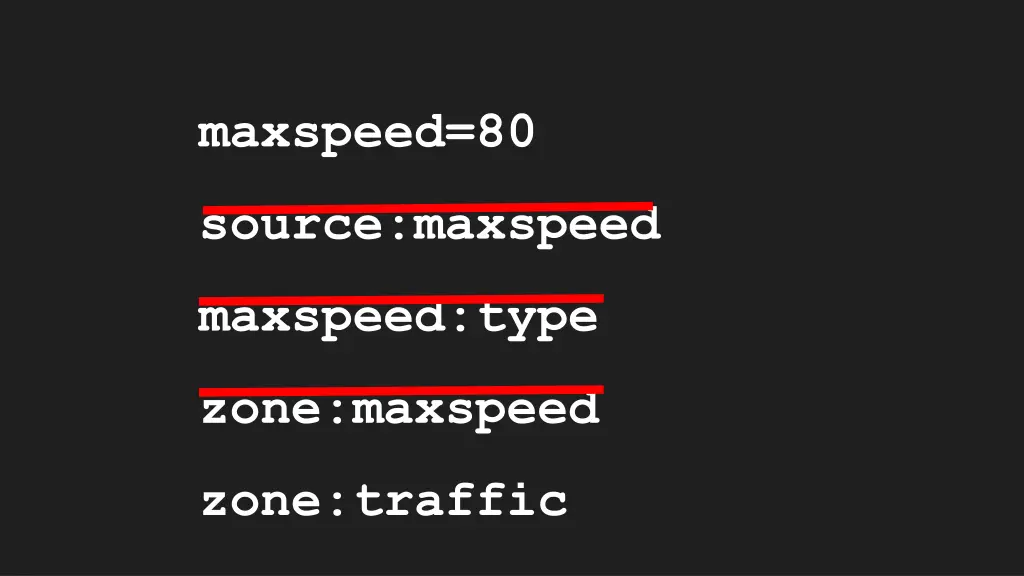maxspeed 80 5