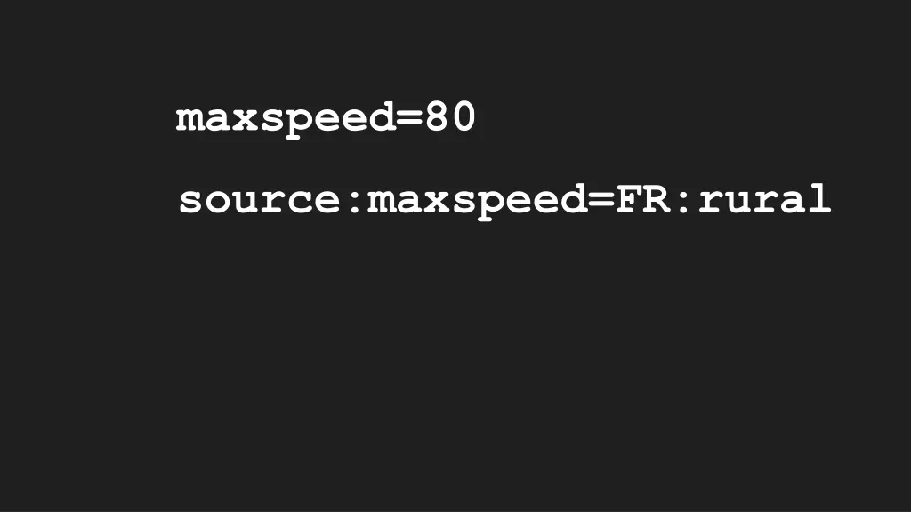 maxspeed 80