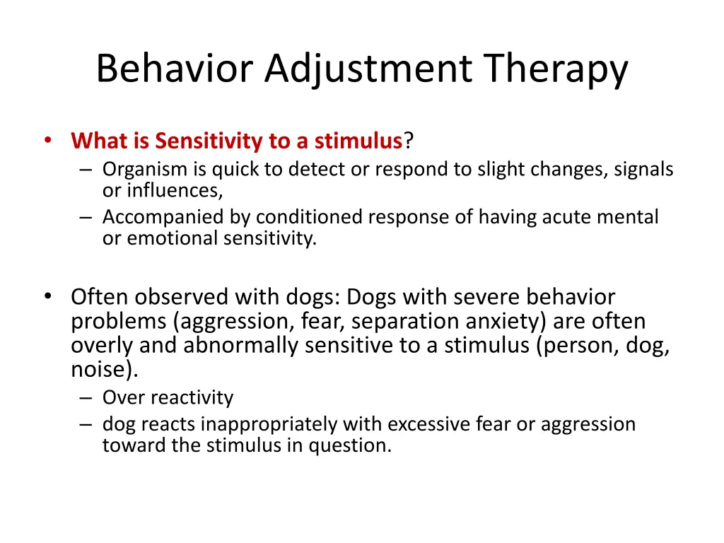 behavior adjustment therapy