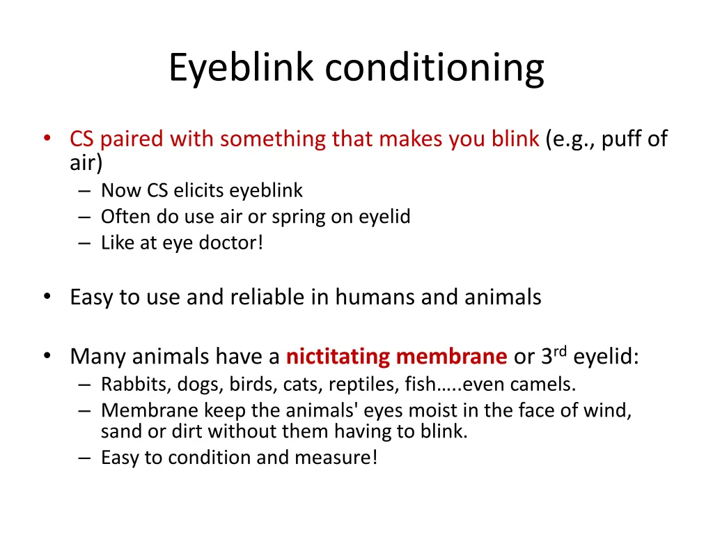 eyeblink conditioning
