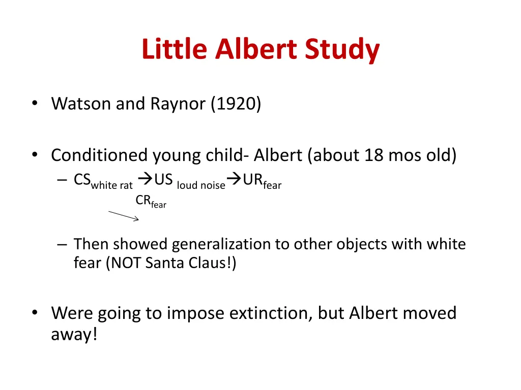 little albert study