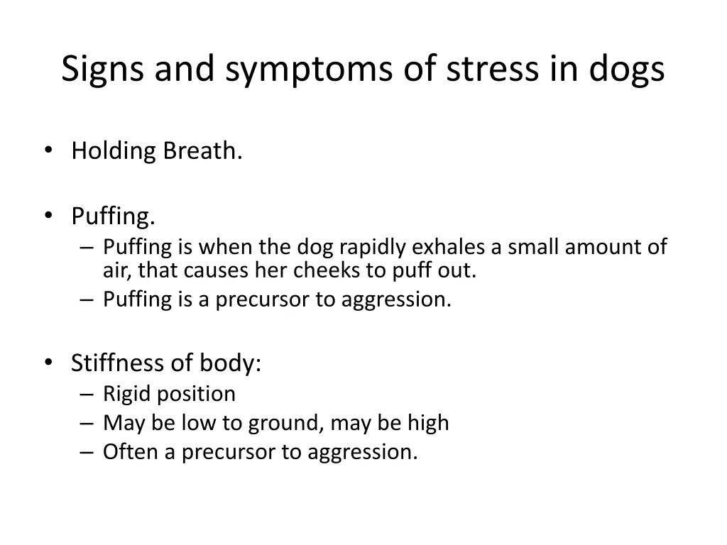 signs and symptoms of stress in dogs 1